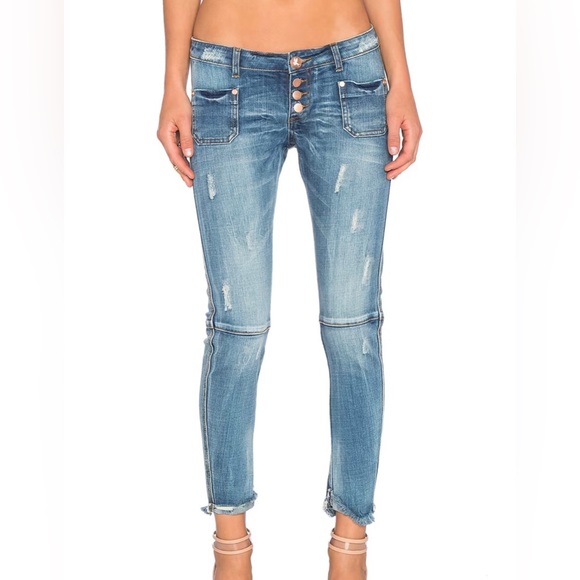 One Teaspoon by revolve skinny low-rise distressed Denim Jeans size 22 & 27 - Picture 2 of 10